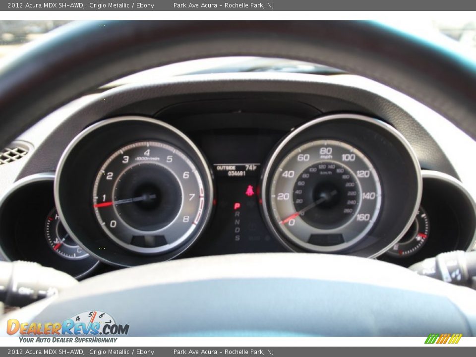 2012 Acura MDX SH-AWD Grigio Metallic / Ebony Photo #21