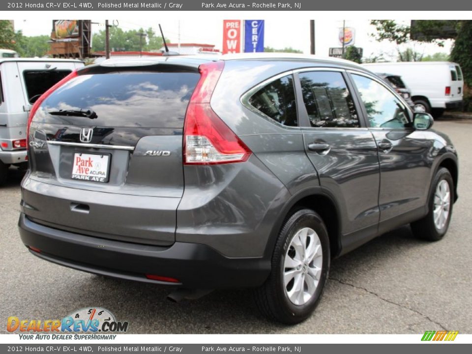 2012 Honda CR-V EX-L 4WD Polished Metal Metallic / Gray Photo #3
