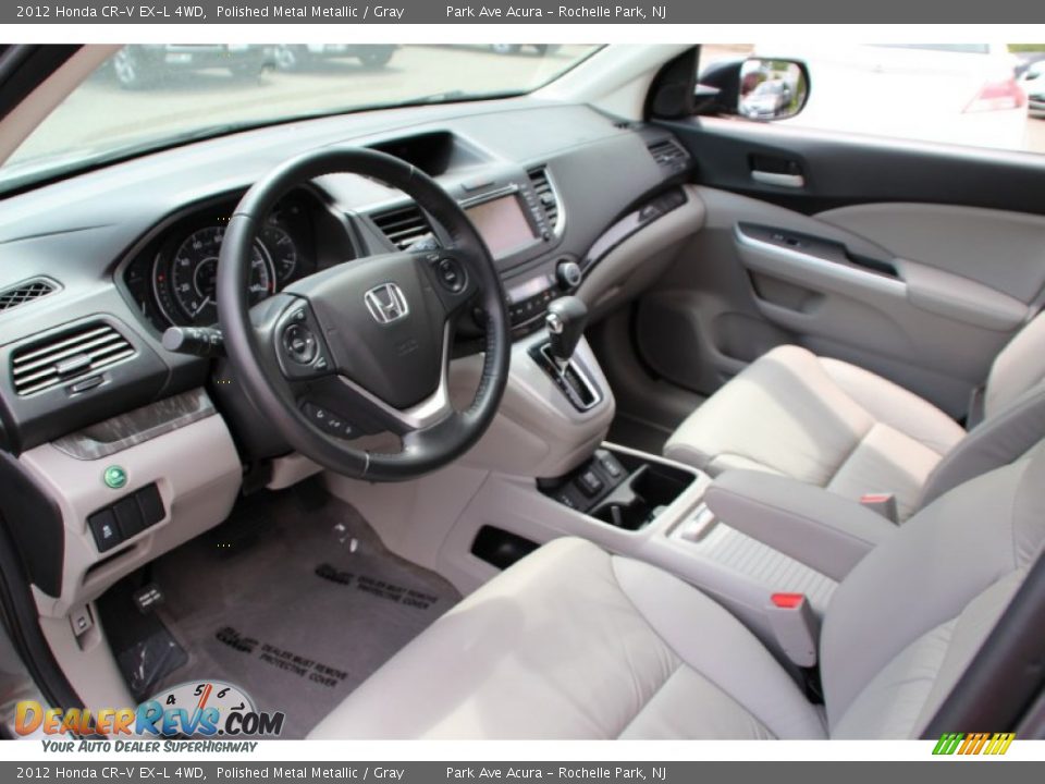 2012 Honda CR-V EX-L 4WD Polished Metal Metallic / Gray Photo #11