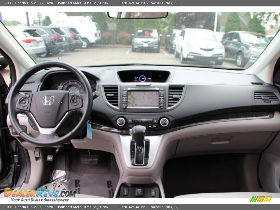 2012 Honda CR-V EX-L 4WD Polished Metal Metallic / Gray Photo #15