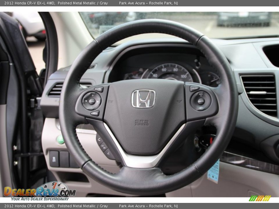 2012 Honda CR-V EX-L 4WD Polished Metal Metallic / Gray Photo #19