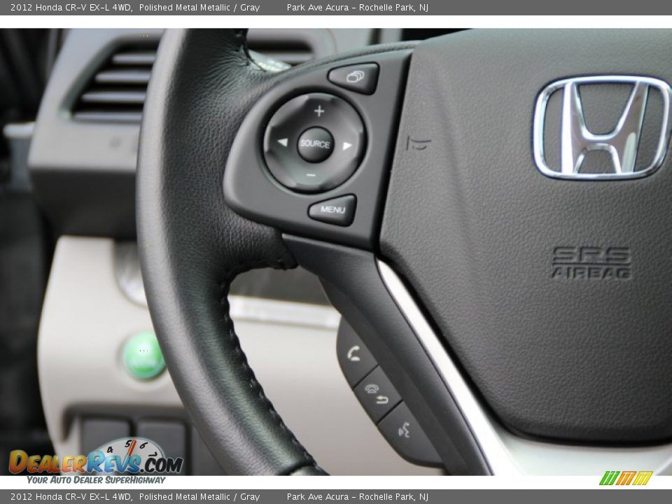 2012 Honda CR-V EX-L 4WD Polished Metal Metallic / Gray Photo #20