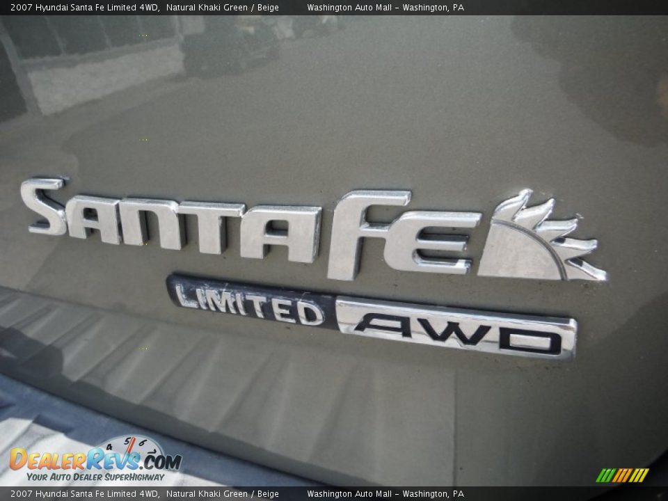 2007 Hyundai Santa Fe Limited 4WD Natural Khaki Green / Beige Photo #8