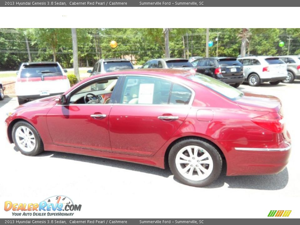 2013 Hyundai Genesis 3.8 Sedan Cabernet Red Pearl / Cashmere Photo #8