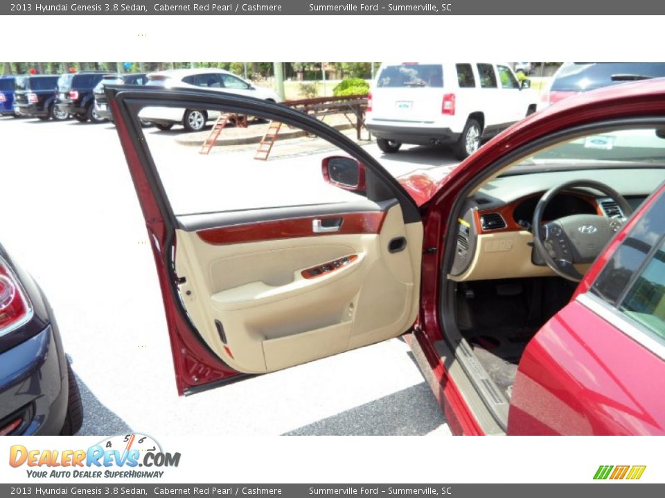 2013 Hyundai Genesis 3.8 Sedan Cabernet Red Pearl / Cashmere Photo #12