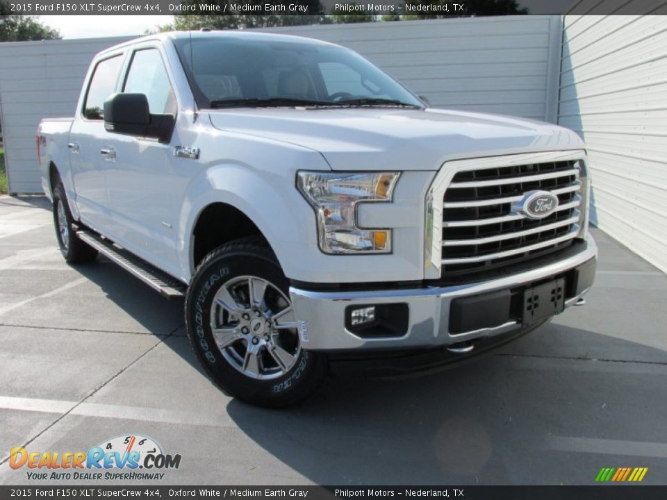 2015 Ford F150 XLT SuperCrew 4x4 Oxford White / Medium Earth Gray Photo #1