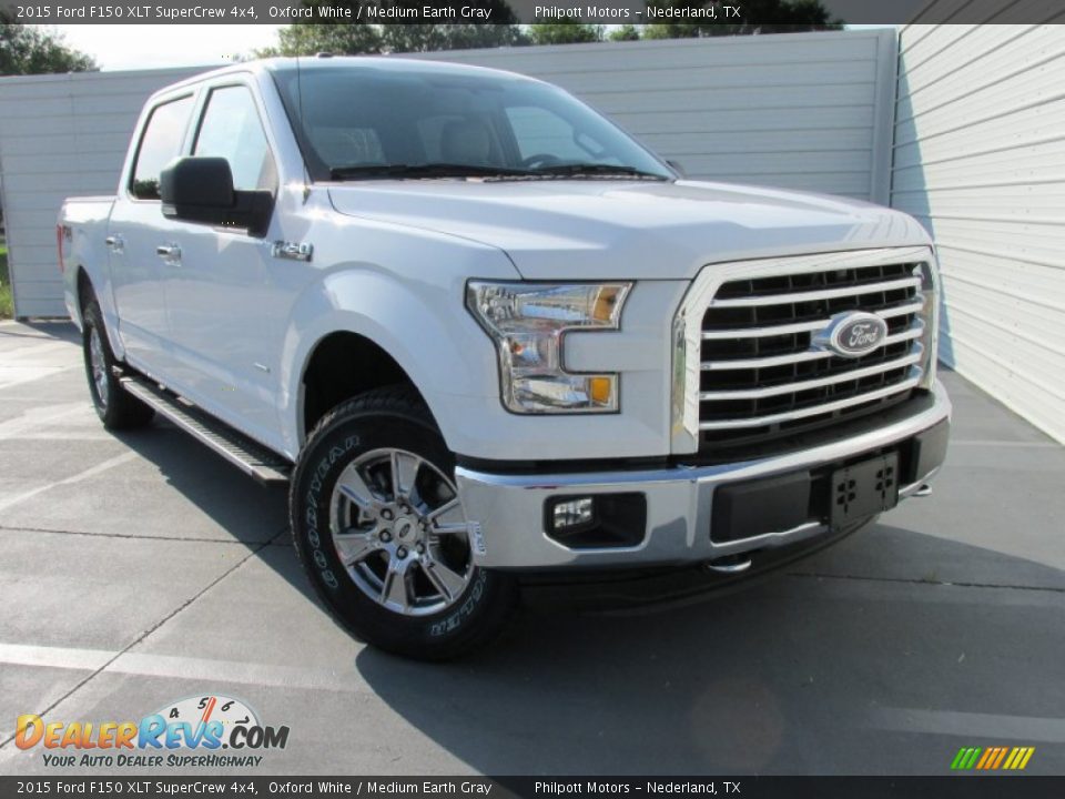 2015 Ford F150 XLT SuperCrew 4x4 Oxford White / Medium Earth Gray Photo #2