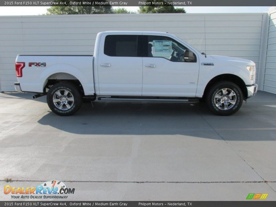 2015 Ford F150 XLT SuperCrew 4x4 Oxford White / Medium Earth Gray Photo #3