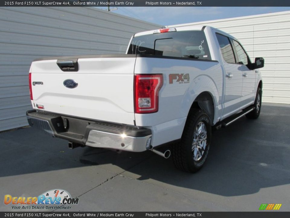 2015 Ford F150 XLT SuperCrew 4x4 Oxford White / Medium Earth Gray Photo #4
