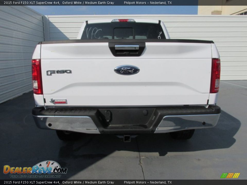 2015 Ford F150 XLT SuperCrew 4x4 Oxford White / Medium Earth Gray Photo #5