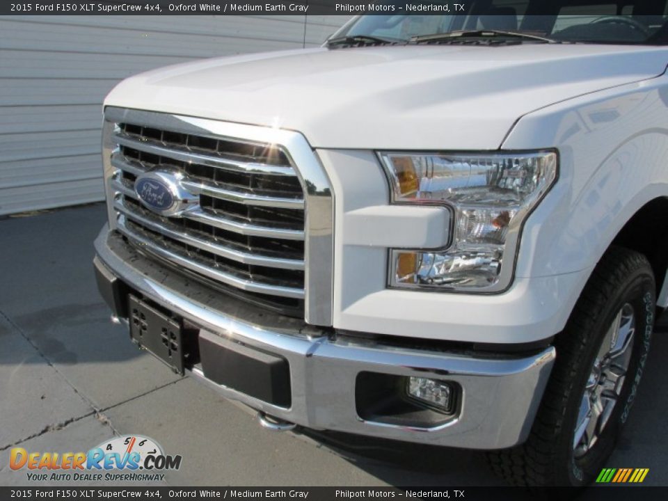 2015 Ford F150 XLT SuperCrew 4x4 Oxford White / Medium Earth Gray Photo #10