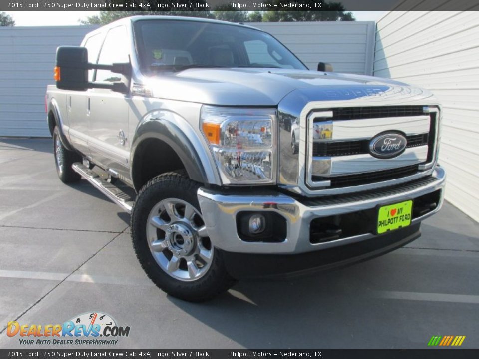 2015 Ford F250 Super Duty Lariat Crew Cab 4x4 Ingot Silver / Black Photo #2