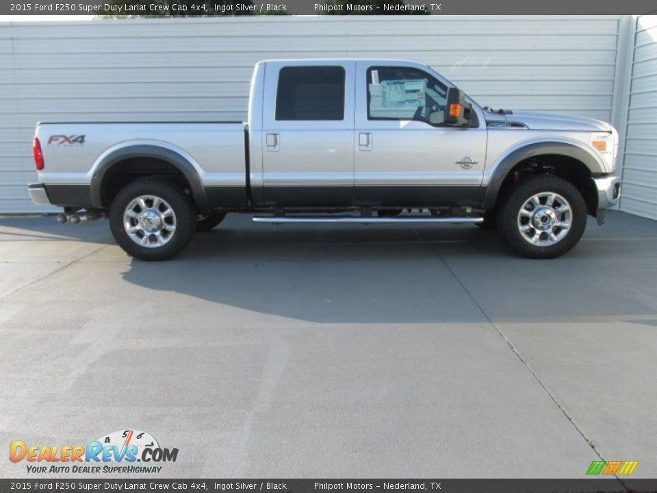 2015 Ford F250 Super Duty Lariat Crew Cab 4x4 Ingot Silver / Black Photo #3
