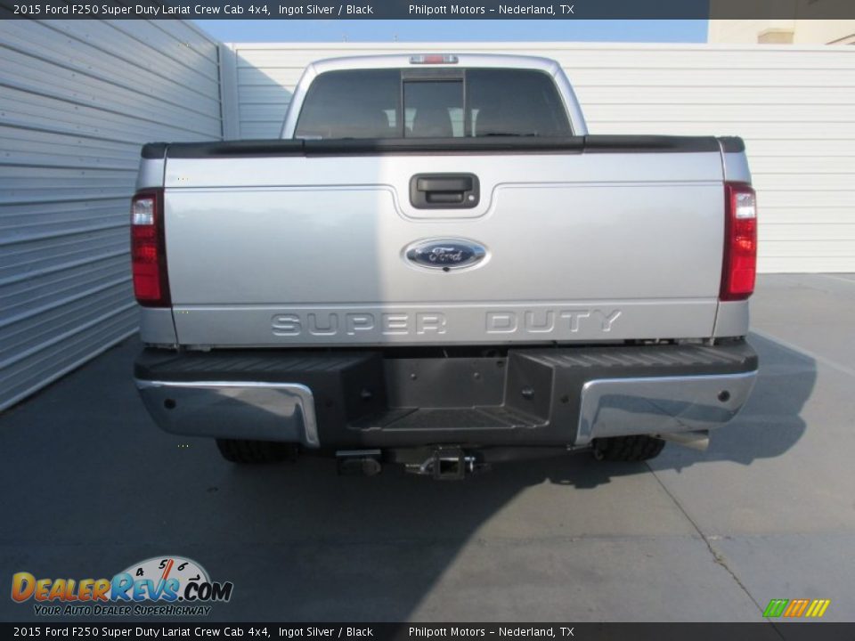 2015 Ford F250 Super Duty Lariat Crew Cab 4x4 Ingot Silver / Black Photo #5
