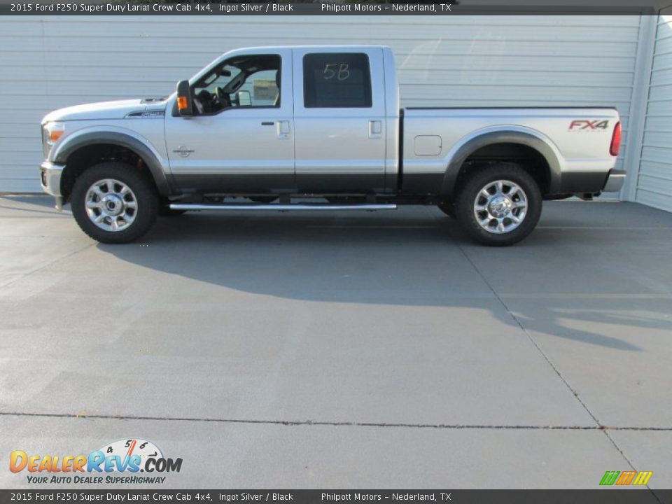 2015 Ford F250 Super Duty Lariat Crew Cab 4x4 Ingot Silver / Black Photo #6