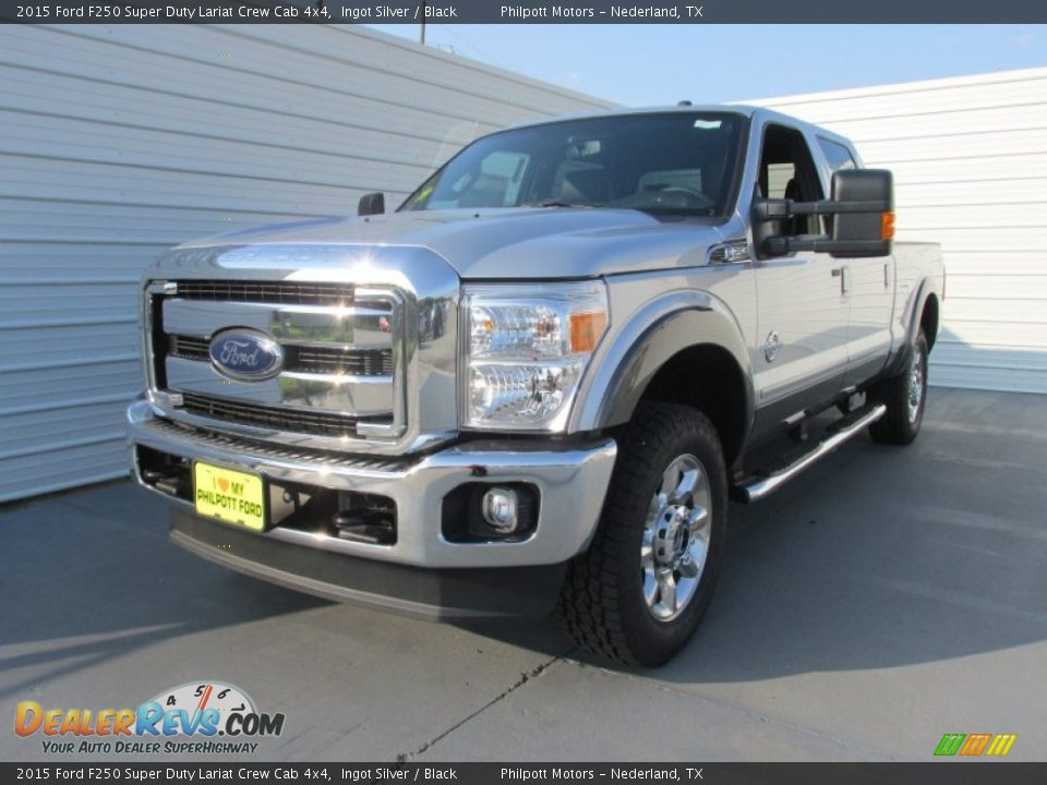 2015 Ford F250 Super Duty Lariat Crew Cab 4x4 Ingot Silver / Black Photo #7