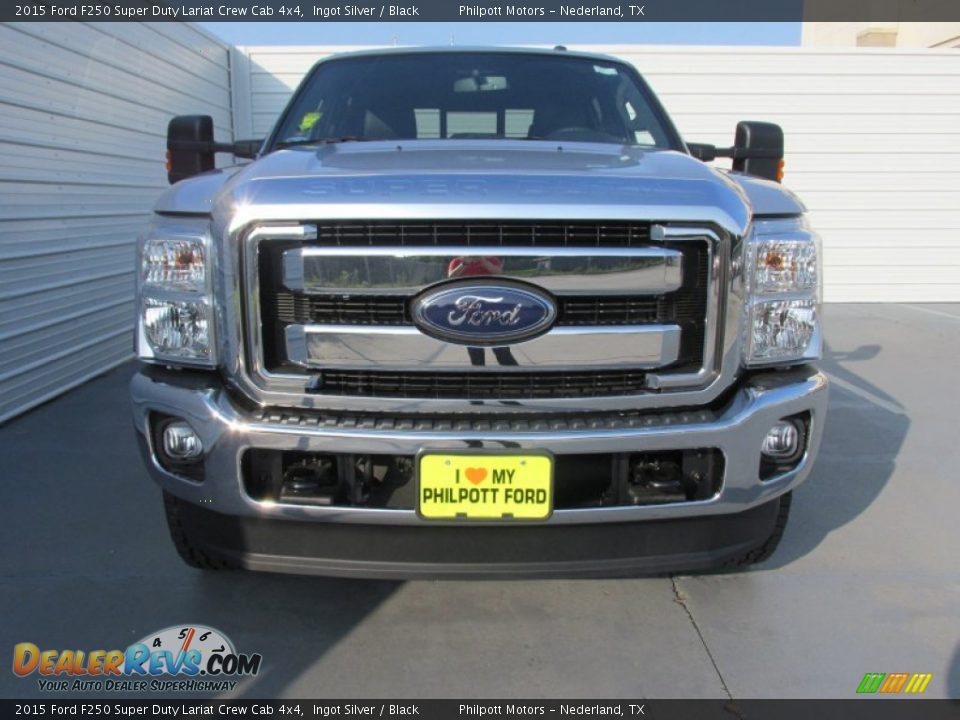 2015 Ford F250 Super Duty Lariat Crew Cab 4x4 Ingot Silver / Black Photo #8
