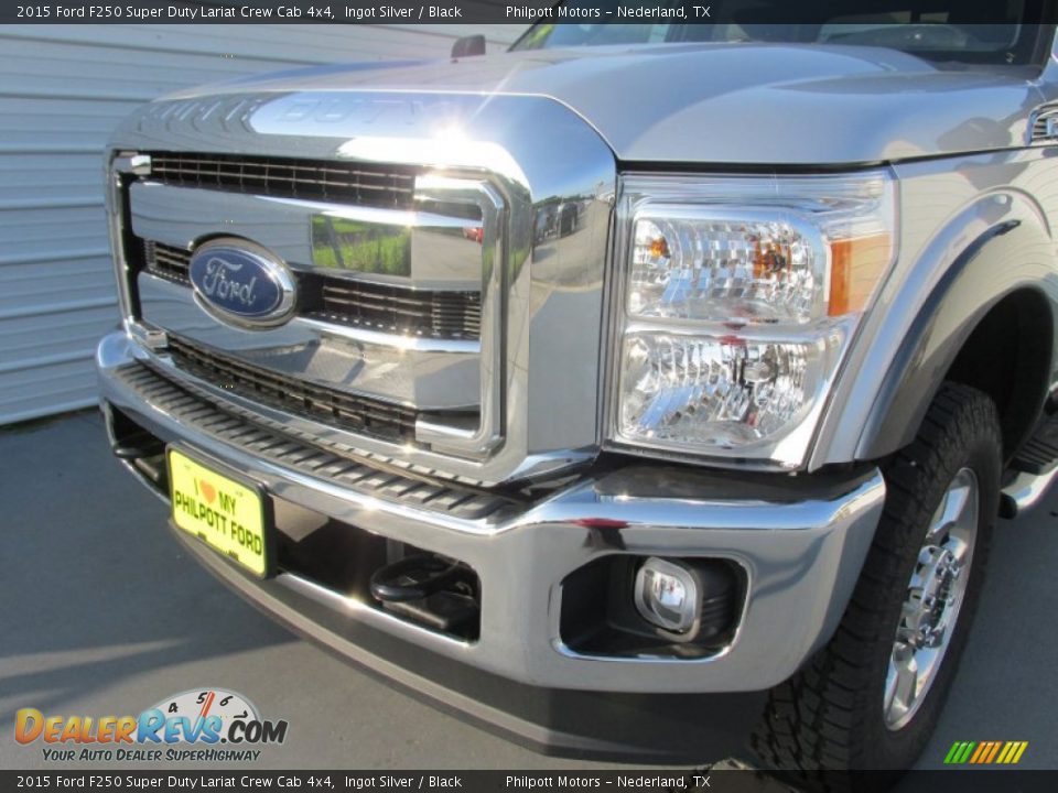 2015 Ford F250 Super Duty Lariat Crew Cab 4x4 Ingot Silver / Black Photo #10