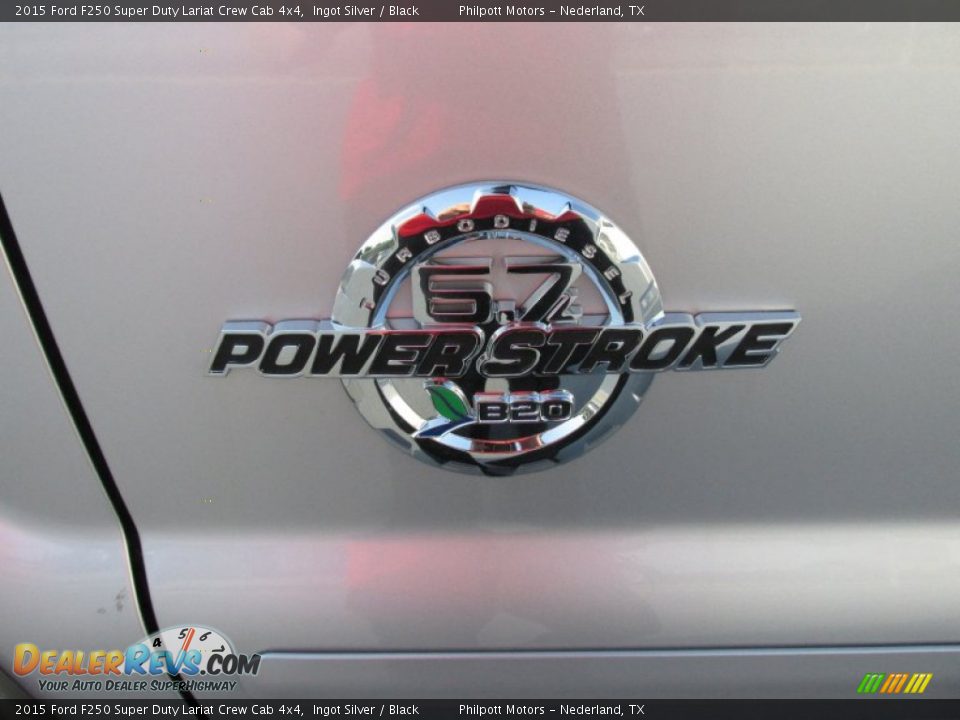2015 Ford F250 Super Duty Lariat Crew Cab 4x4 Ingot Silver / Black Photo #15