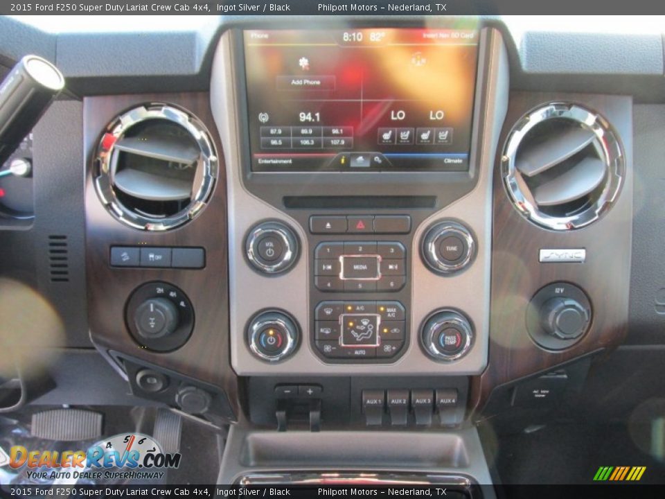 2015 Ford F250 Super Duty Lariat Crew Cab 4x4 Ingot Silver / Black Photo #30