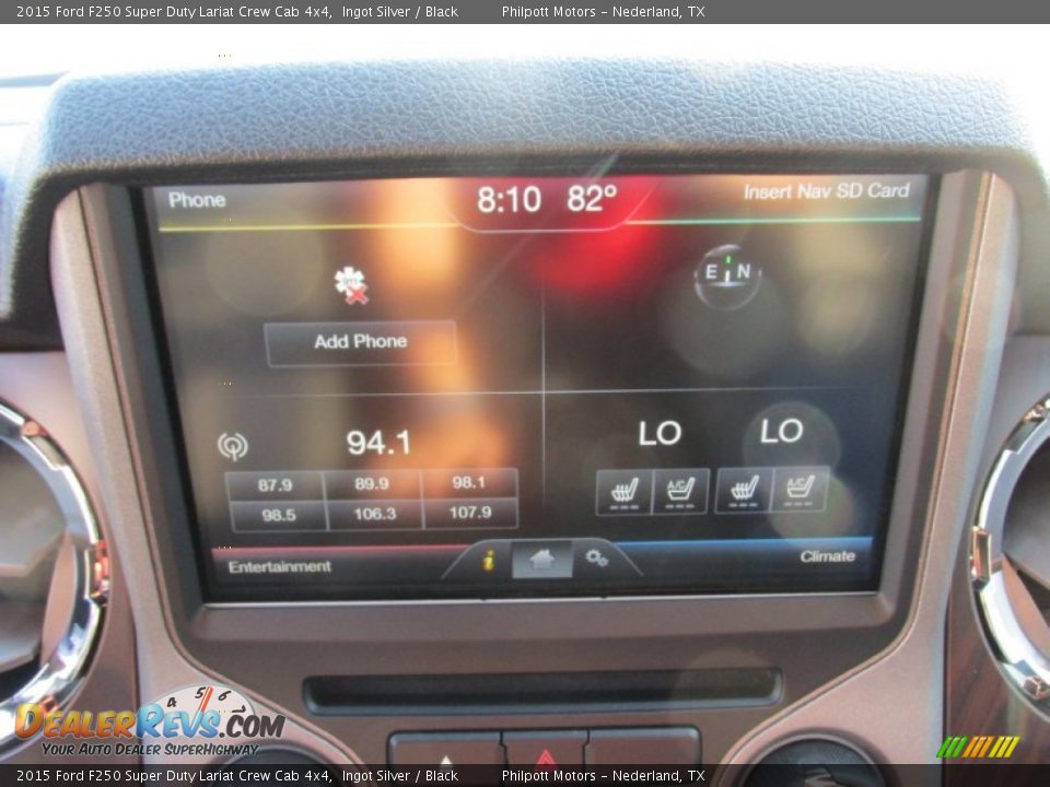2015 Ford F250 Super Duty Lariat Crew Cab 4x4 Ingot Silver / Black Photo #31