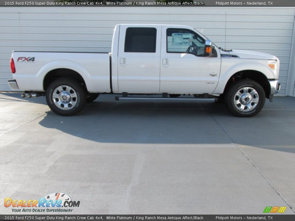 2015 Ford F250 Super Duty King Ranch Crew Cab 4x4 White Platinum / King Ranch Mesa Antique Affect/Black Photo #3