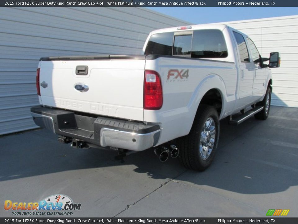 2015 Ford F250 Super Duty King Ranch Crew Cab 4x4 White Platinum / King Ranch Mesa Antique Affect/Black Photo #4