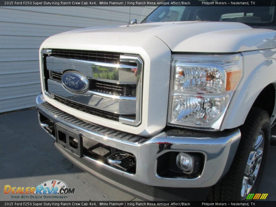 2015 Ford F250 Super Duty King Ranch Crew Cab 4x4 White Platinum / King Ranch Mesa Antique Affect/Black Photo #10