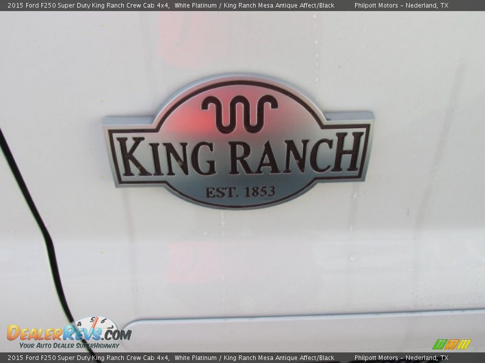 2015 Ford F250 Super Duty King Ranch Crew Cab 4x4 White Platinum / King Ranch Mesa Antique Affect/Black Photo #15