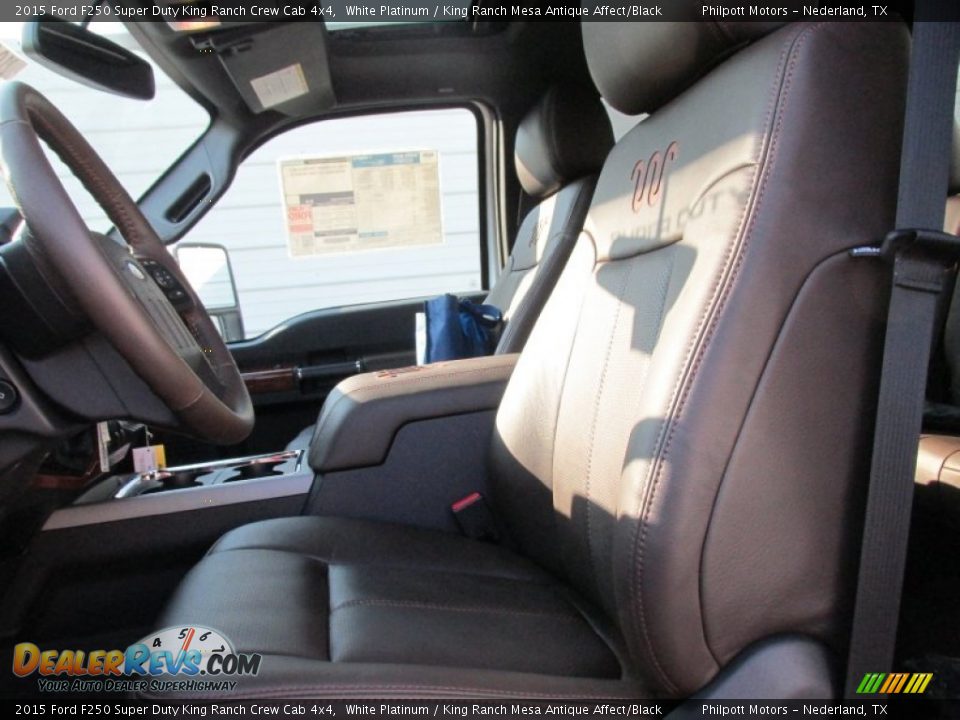 2015 Ford F250 Super Duty King Ranch Crew Cab 4x4 White Platinum / King Ranch Mesa Antique Affect/Black Photo #26