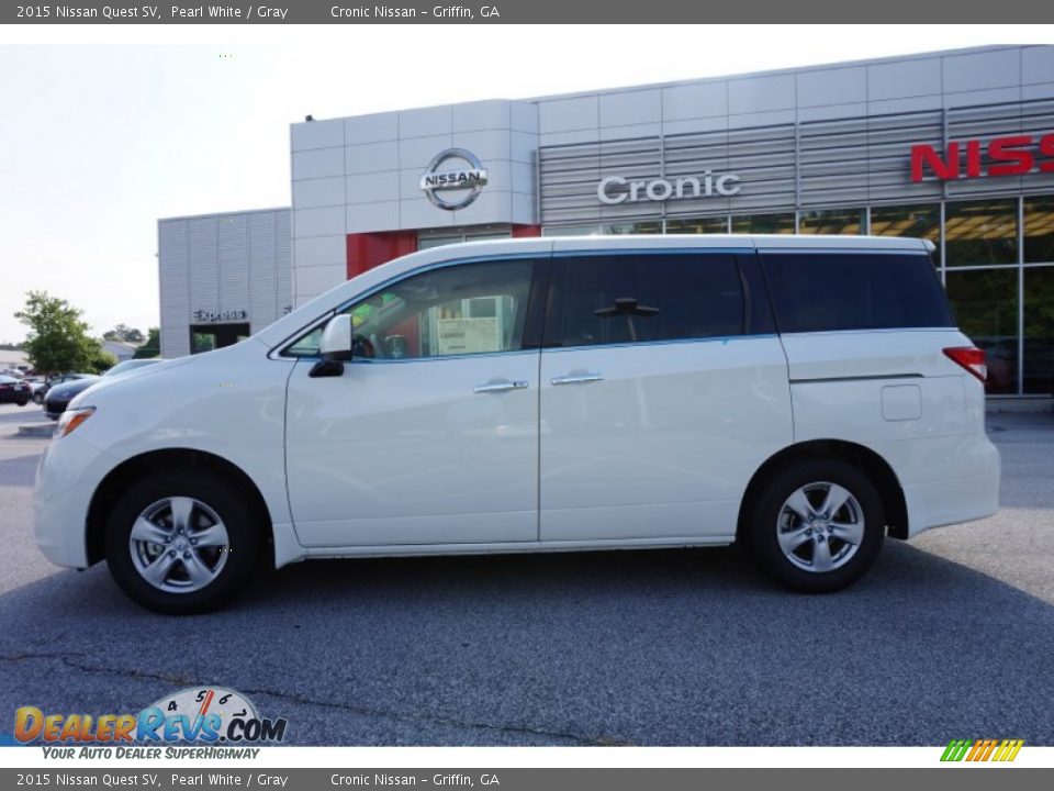 2015 Nissan Quest SV Pearl White / Gray Photo #2