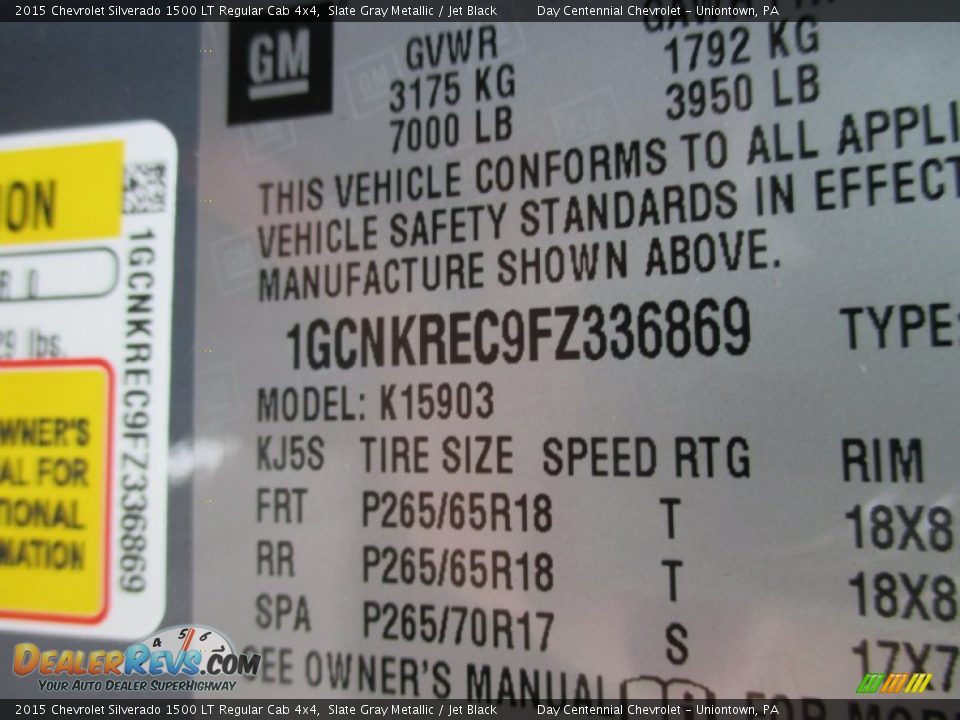 2015 Chevrolet Silverado 1500 LT Regular Cab 4x4 Slate Gray Metallic / Jet Black Photo #19