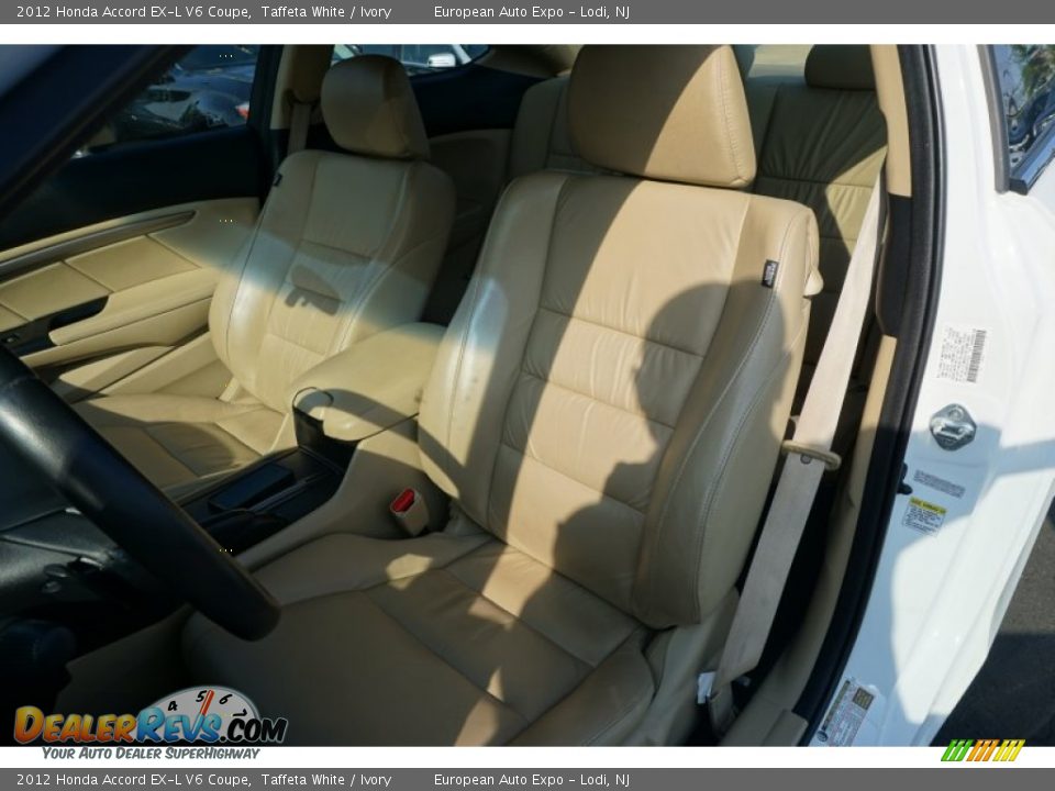 2012 Honda Accord EX-L V6 Coupe Taffeta White / Ivory Photo #6