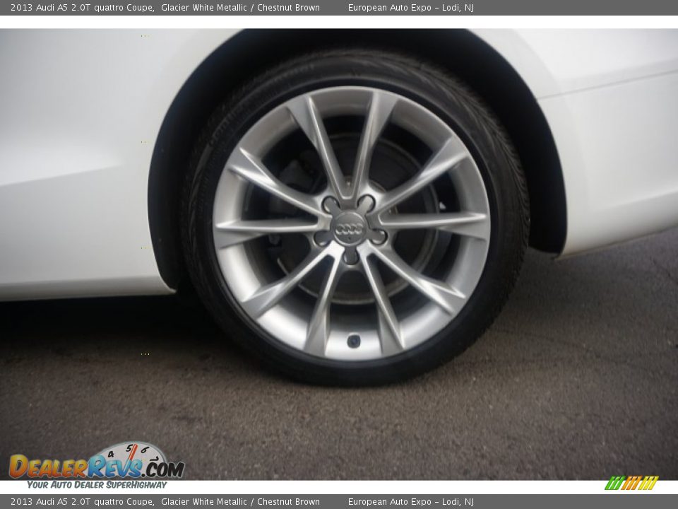 2013 Audi A5 2.0T quattro Coupe Glacier White Metallic / Chestnut Brown Photo #19