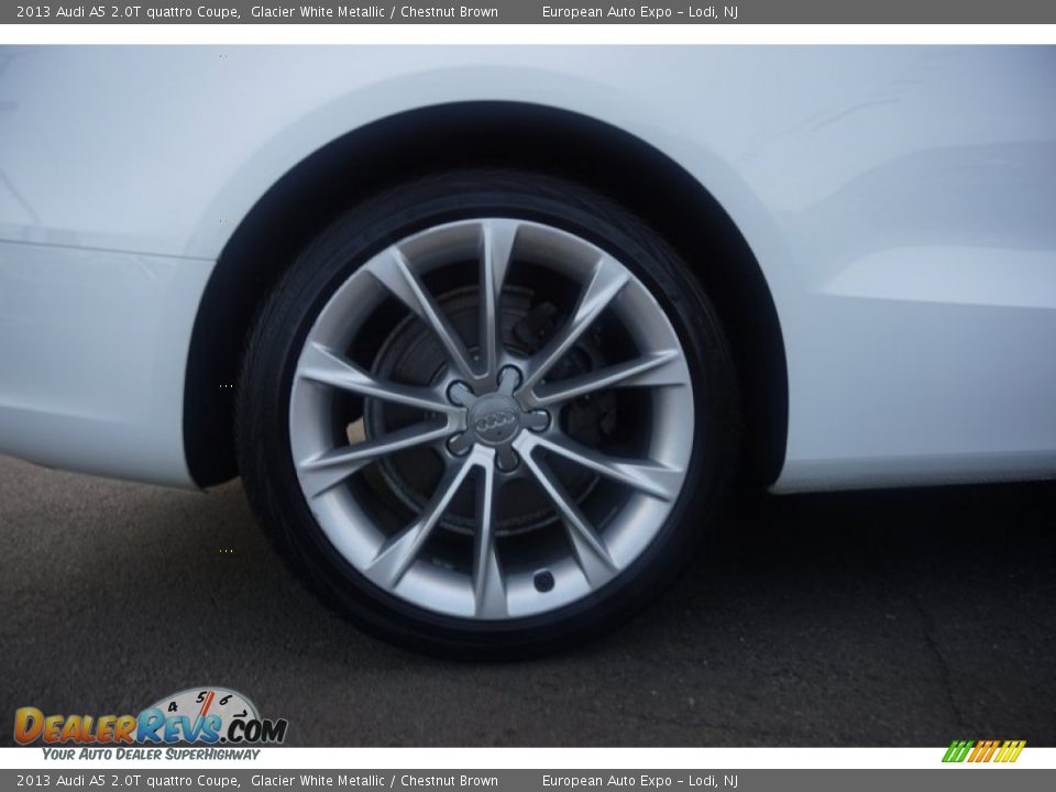2013 Audi A5 2.0T quattro Coupe Glacier White Metallic / Chestnut Brown Photo #20