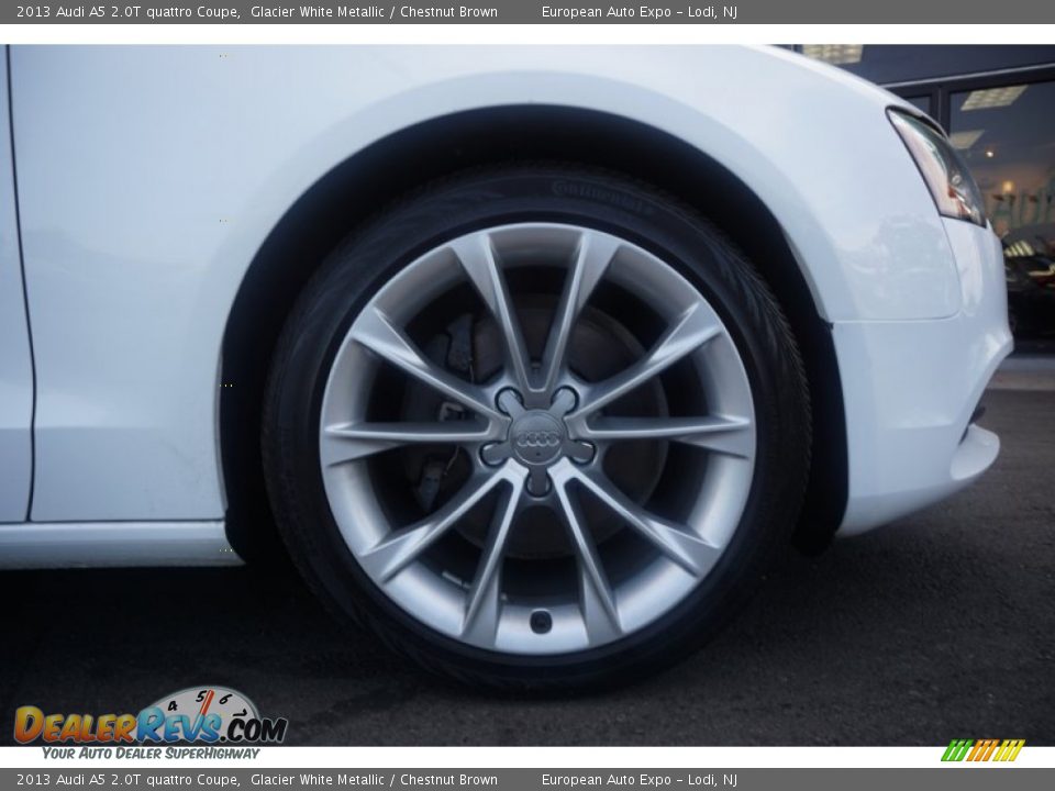 2013 Audi A5 2.0T quattro Coupe Glacier White Metallic / Chestnut Brown Photo #21