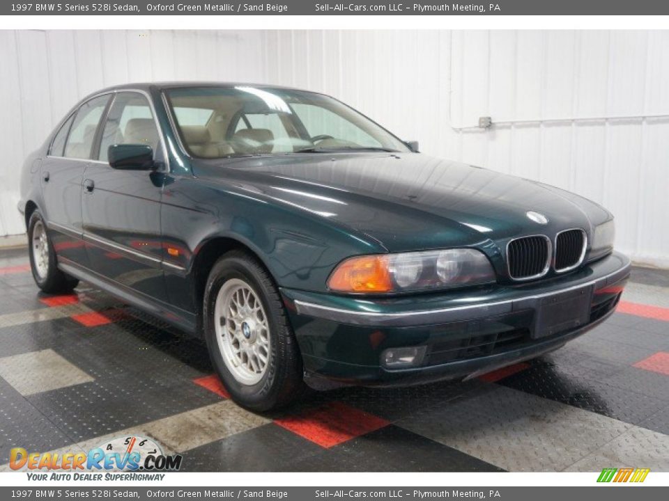 1997 BMW 5 Series 528i Sedan Oxford Green Metallic / Sand Beige Photo #5