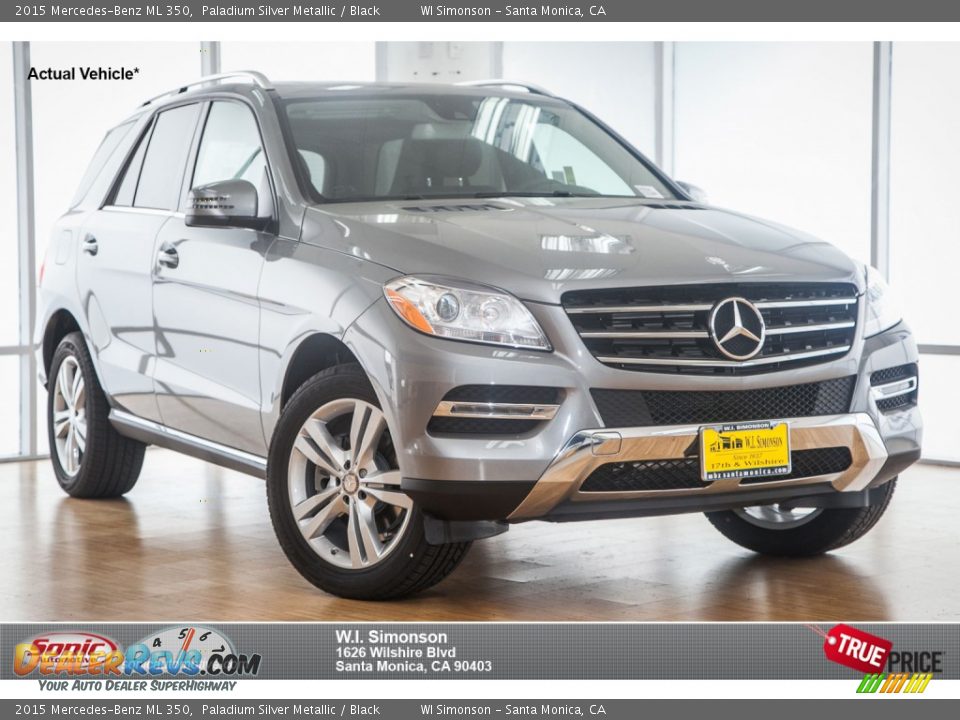 2015 Mercedes-Benz ML 350 Paladium Silver Metallic / Black Photo #1