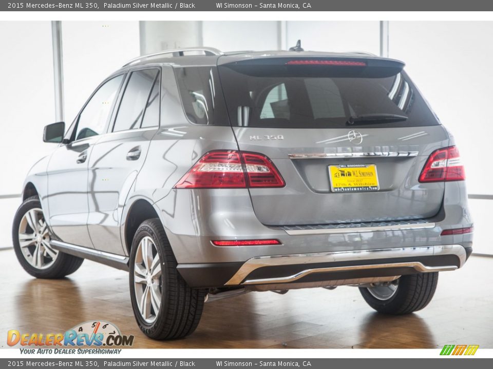 2015 Mercedes-Benz ML 350 Paladium Silver Metallic / Black Photo #3