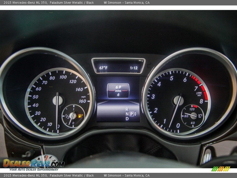 2015 Mercedes-Benz ML 350 Paladium Silver Metallic / Black Photo #7