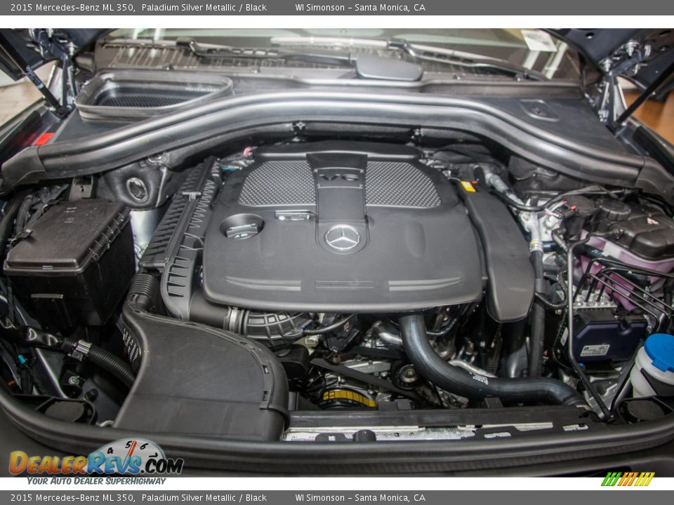 2015 Mercedes-Benz ML 350 Paladium Silver Metallic / Black Photo #9