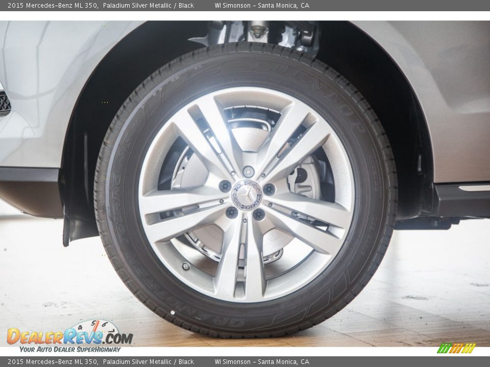 2015 Mercedes-Benz ML 350 Paladium Silver Metallic / Black Photo #10