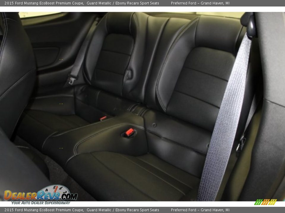 2015 Ford Mustang EcoBoost Premium Coupe Guard Metallic / Ebony Recaro Sport Seats Photo #9