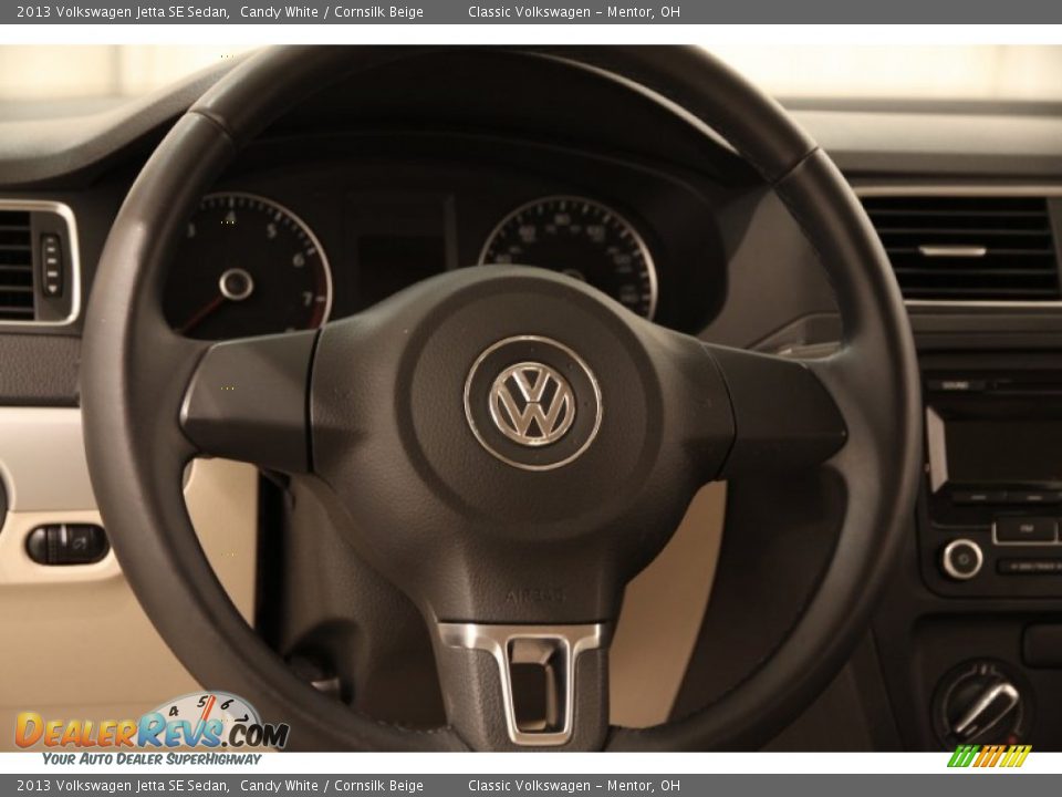 2013 Volkswagen Jetta SE Sedan Candy White / Cornsilk Beige Photo #6