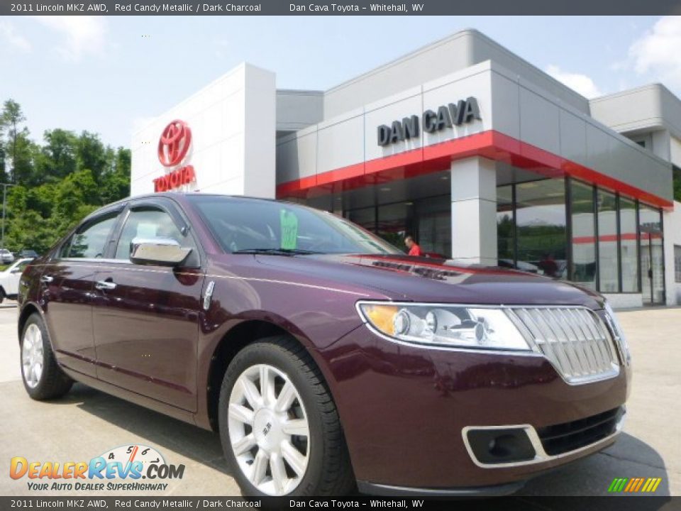 2011 Lincoln MKZ AWD Red Candy Metallic / Dark Charcoal Photo #1
