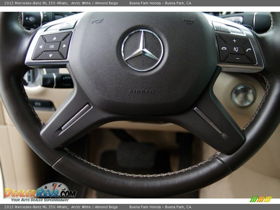 2013 Mercedes-Benz ML 350 4Matic Arctic White / Almond Beige Photo #11