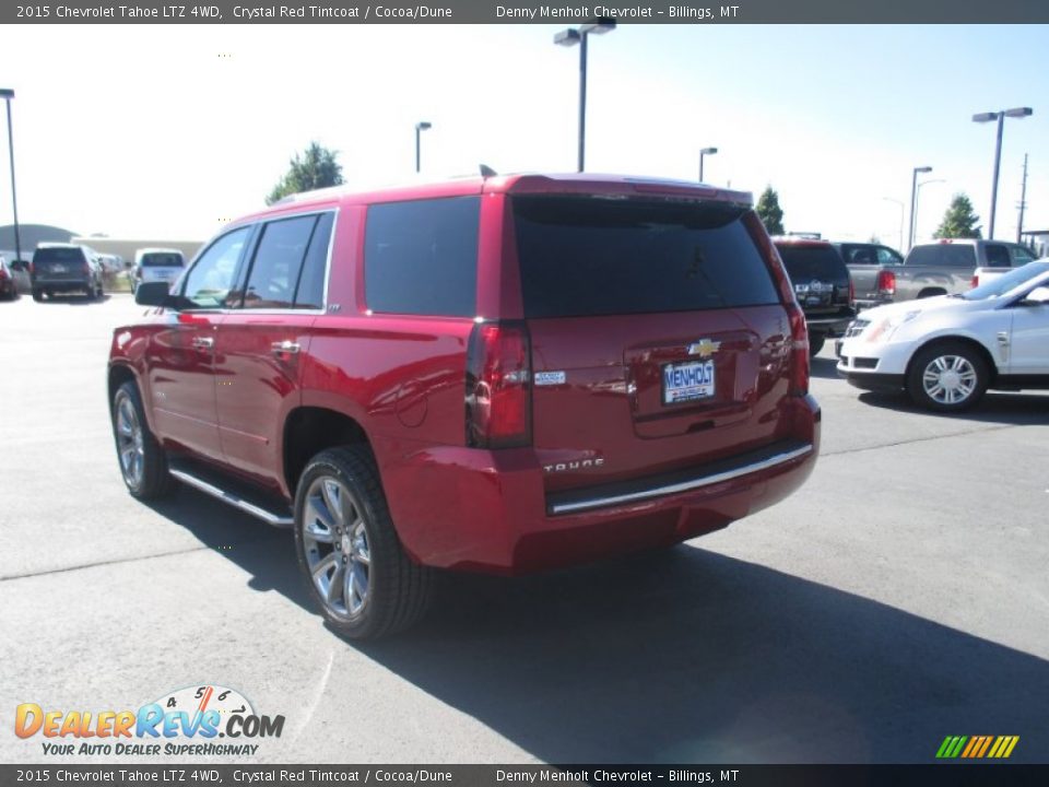 2015 Chevrolet Tahoe LTZ 4WD Crystal Red Tintcoat / Cocoa/Dune Photo #4