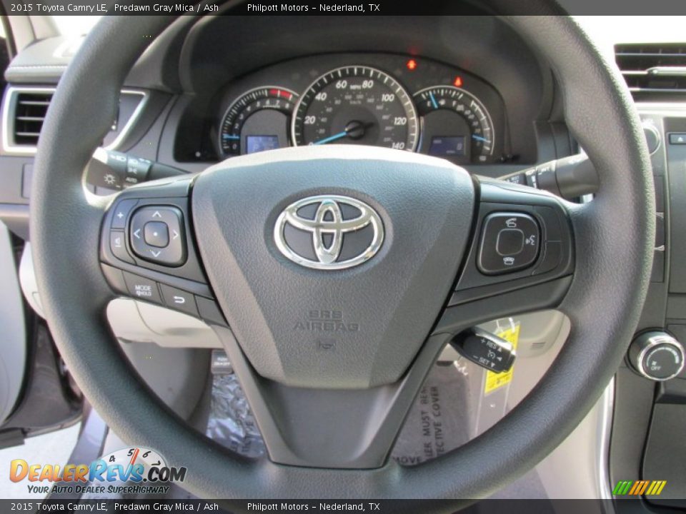 2015 Toyota Camry LE Predawn Gray Mica / Ash Photo #28