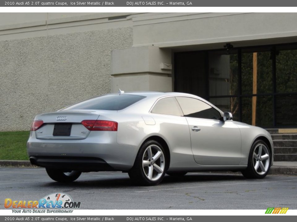 2010 Audi A5 2.0T quattro Coupe Ice Silver Metallic / Black Photo #9