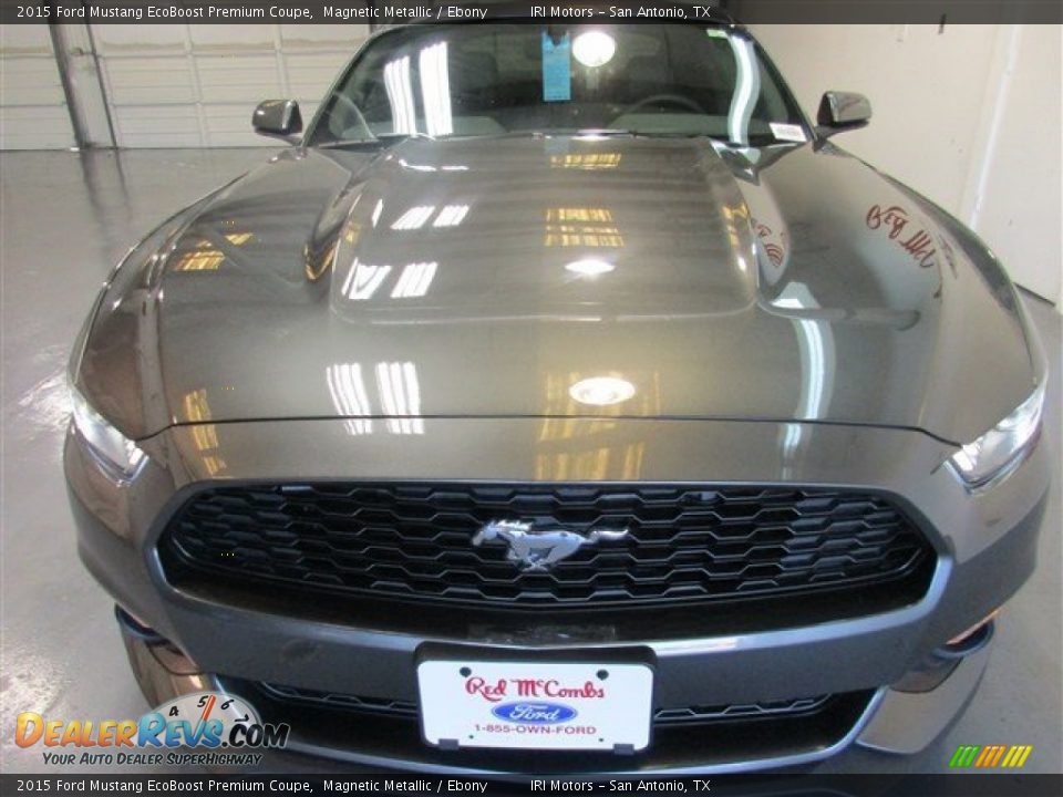 2015 Ford Mustang EcoBoost Premium Coupe Magnetic Metallic / Ebony Photo #2